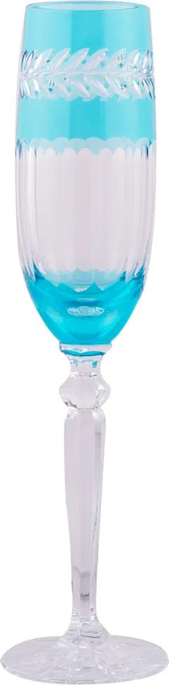 Taça de Cristal Lodz para Champanhe de 190 ml - Azul Atenas