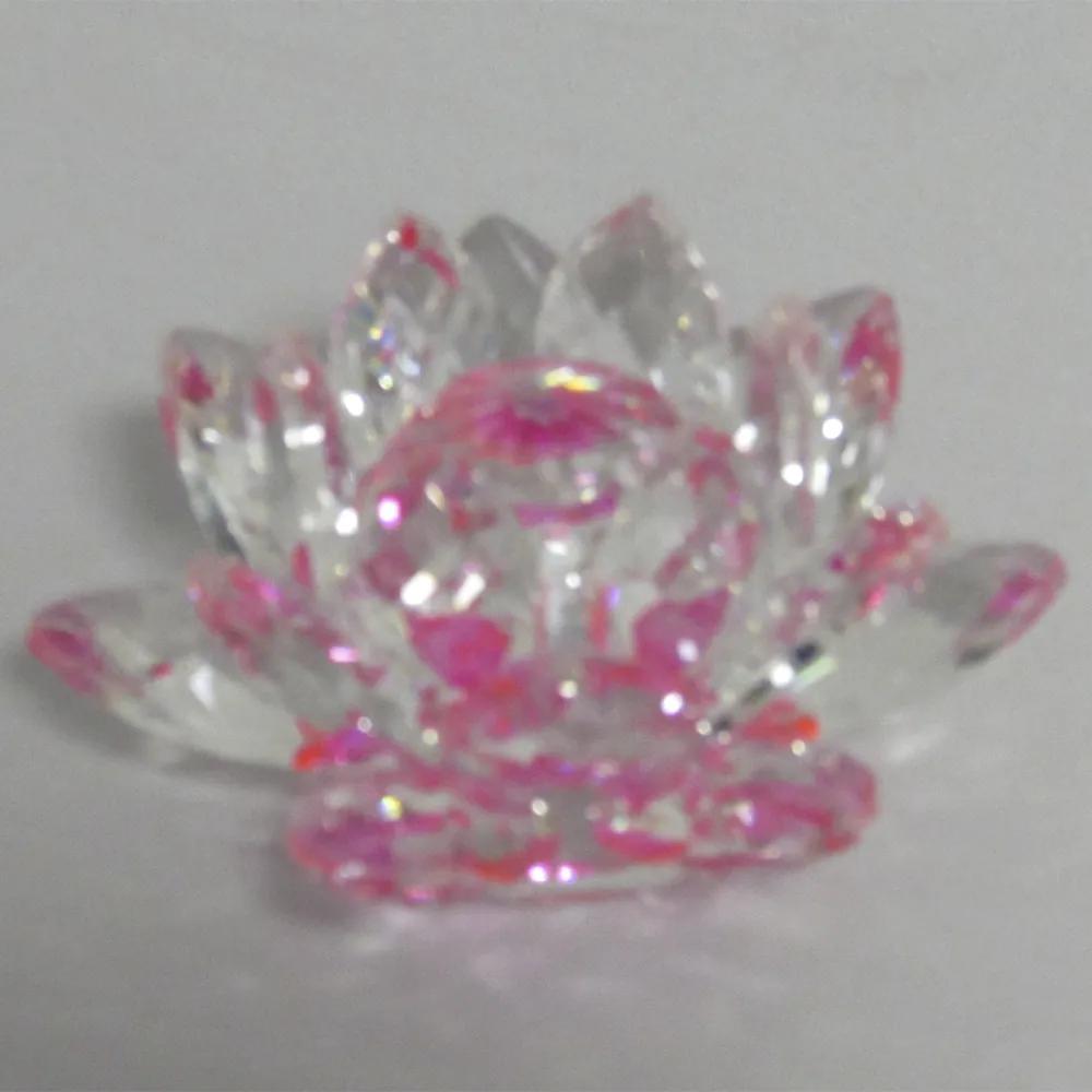 Castiçal Clássico em Cristal Rosa 6 cm x 10 cm