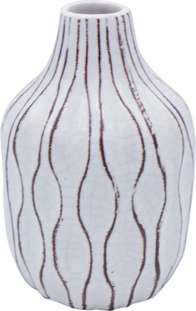 Vaso  De Cerâmica Branco Kasa Ideia