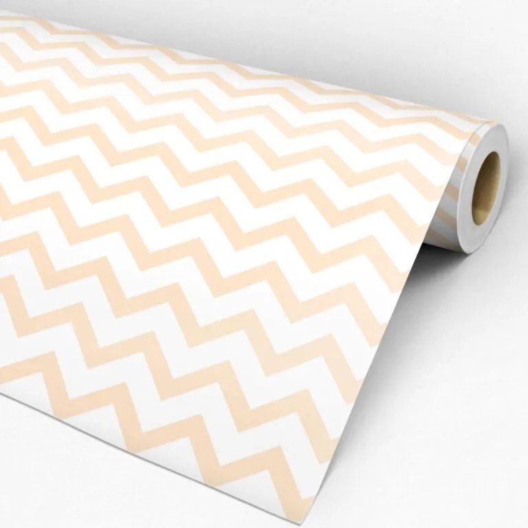 Papel de Parede Chevron Creme