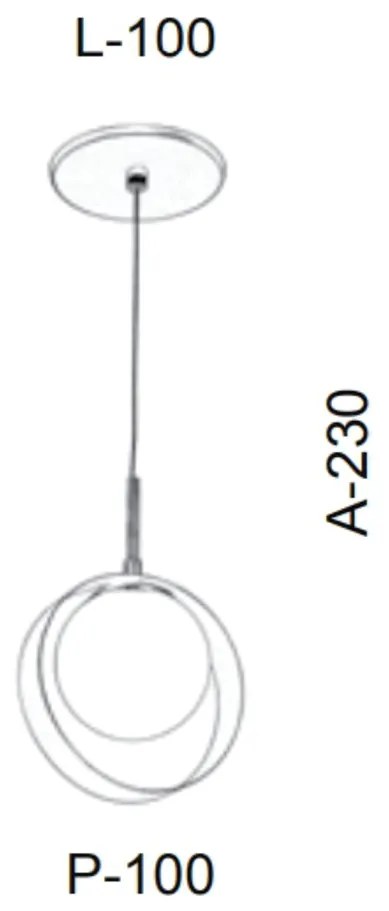 Pendente Aro 10X23X10Cm Metal E Globo Ø10Cm 01Xg9 |Old Artisan Pd-5515 (GRAFITE, FOSCO (BRANCO))