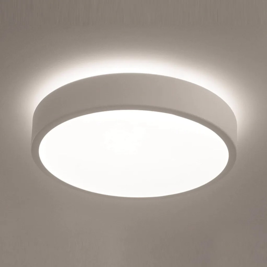 Plafon Luna Redondo Ø33X7Cm Led 24W Bivolt - Usina 19660/33 (CB-M - Cobre Metálico, 3000k)