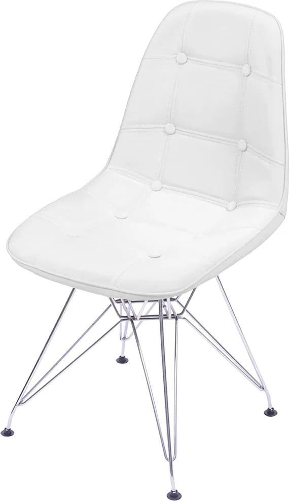 Cadeira DKR Botone com Base de Metal Perast – Branca