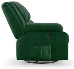 Poltrona do Papai Reclinável Pietra Glider Giratória USB FH9 PU Verde