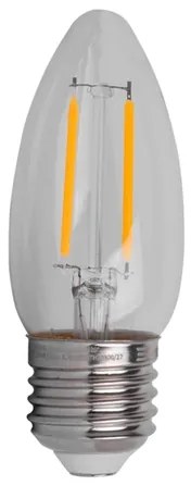 Lampada Led Vela Lisa Filamento E27 2,5w 200lm 320 2700k