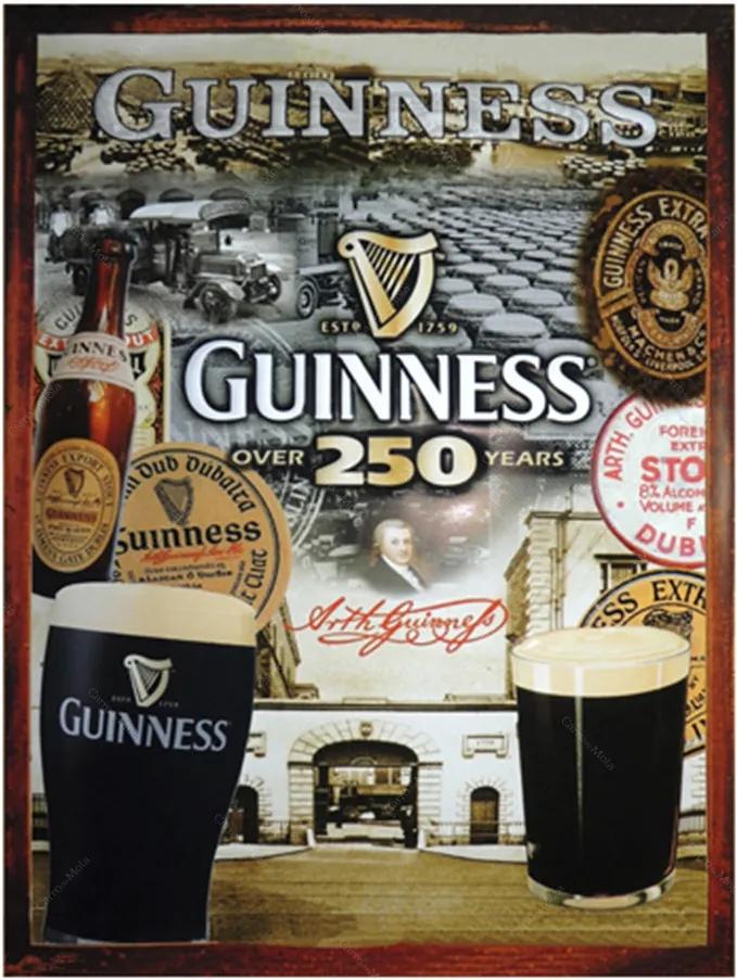 Placa Decorativa Guinness Over 250 Média em Metal - 30x20cm