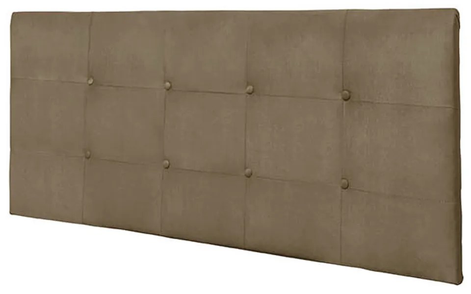 Painel Luna Para Cama Box King 193 cm Suede Bege - D'Rossi