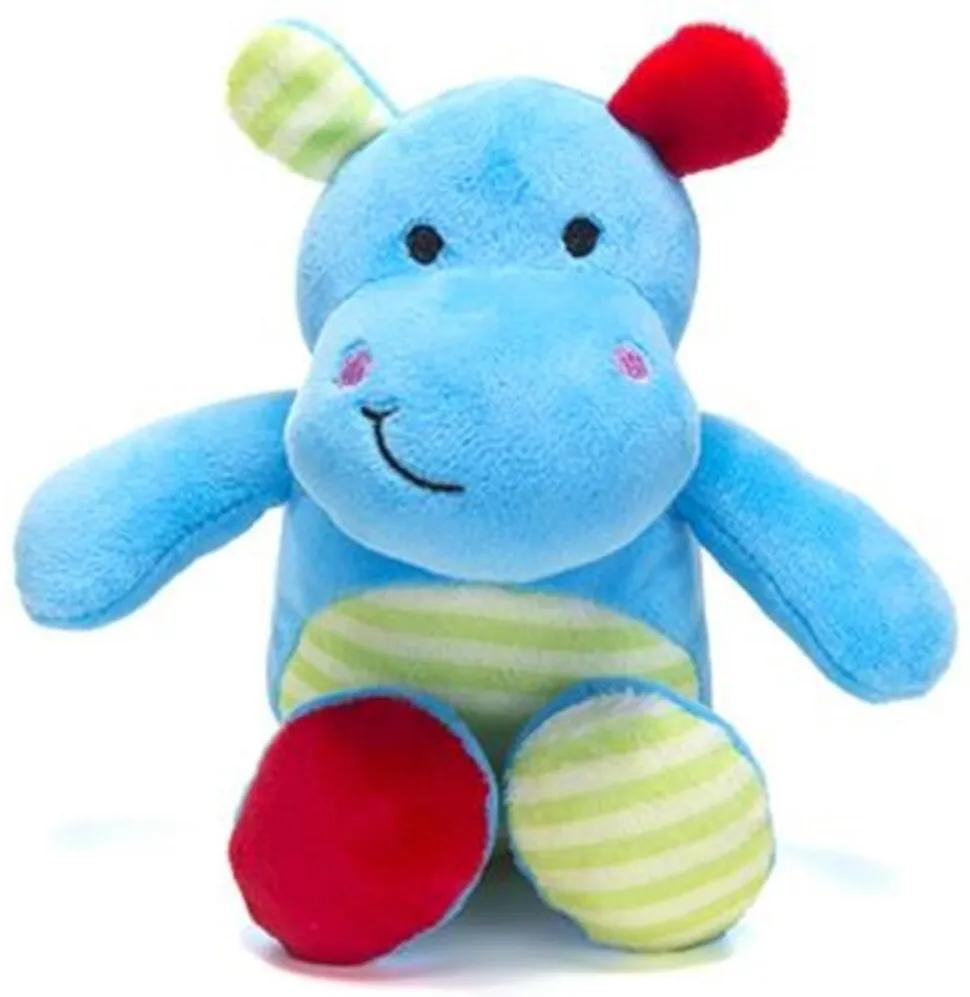 Chocalho de Pelucia Unik Toys Hipopotamo Azul