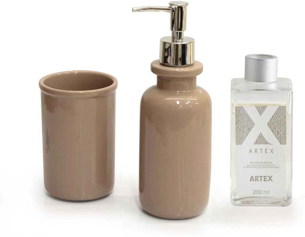 Kit Banheiro Borda Arredondada Multi Mix + Difusor de Aromas Artex