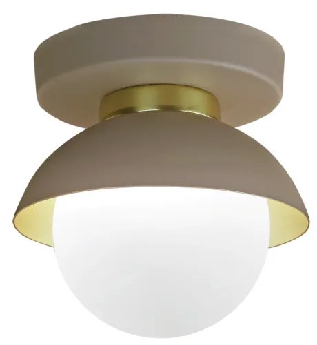 Arandela Bibelô Ø13X8,9Cm Globo Ø10Cm Fosco 1Xg9 Anel Distanciador Cob... (DR-V - Dourado Escovado Verniz, BT - Branco Texturizado)