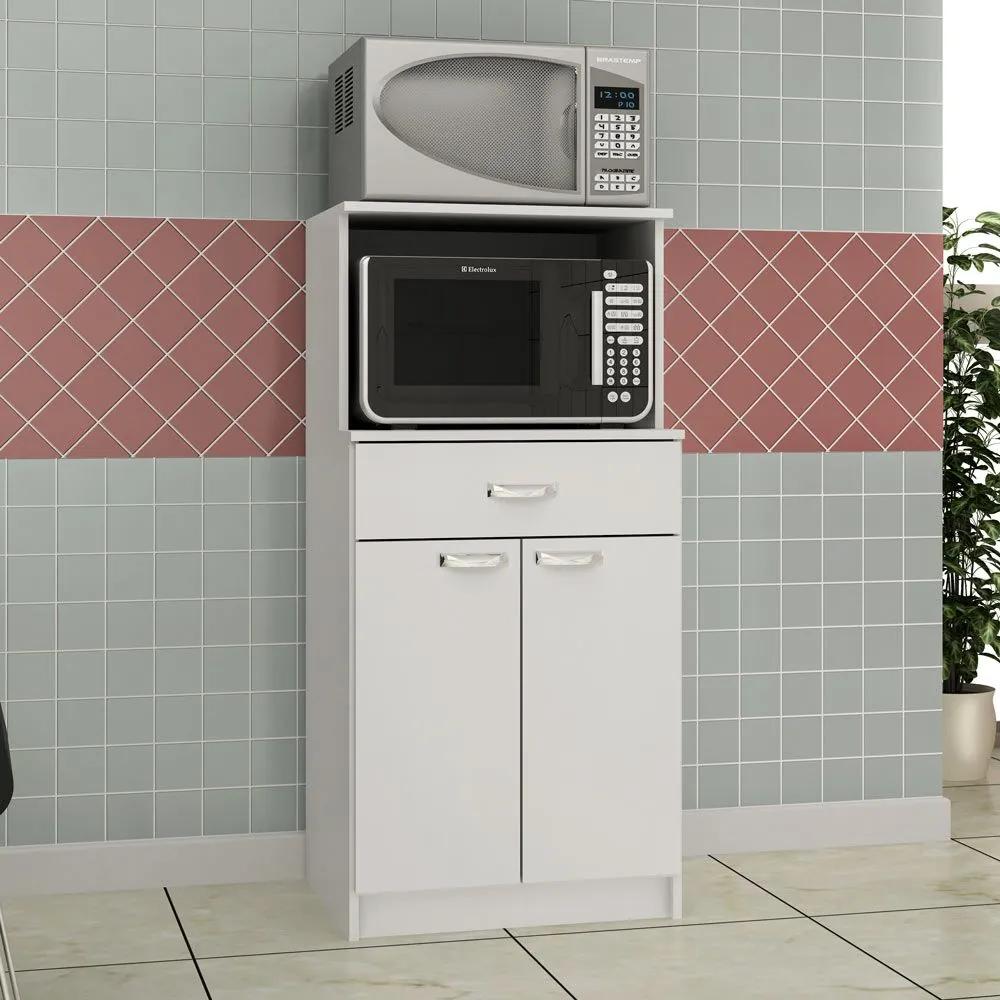 Armário de Cozinha Microondas/Forno Mf211 Branco - Evidência Móveis