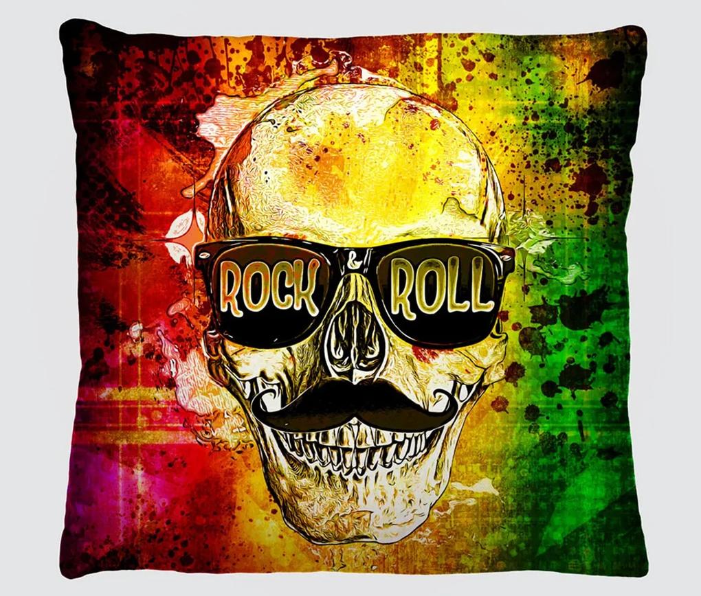 Almofada Divertidos Caveira Mexicana Rock &amp;amp; Roll