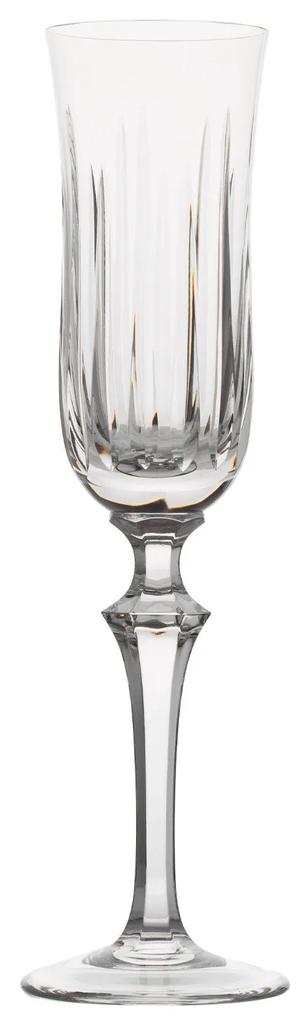 Taça de Cristal Lapidado p/ Champagne Transparente