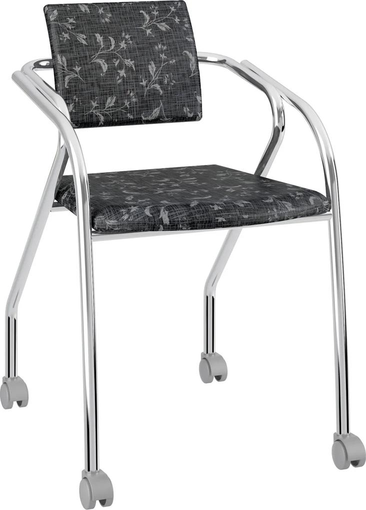 Cadeira Caixa Com 1 Tecil Fantasia Móveis Carraro Preto