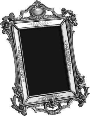 Porta Retrato Revestido em Resina Prata - 27x20,5cm