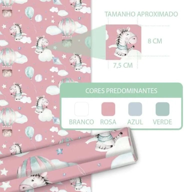 Papel Adesivo Infantil Rosa Dcorando Quarto Menina