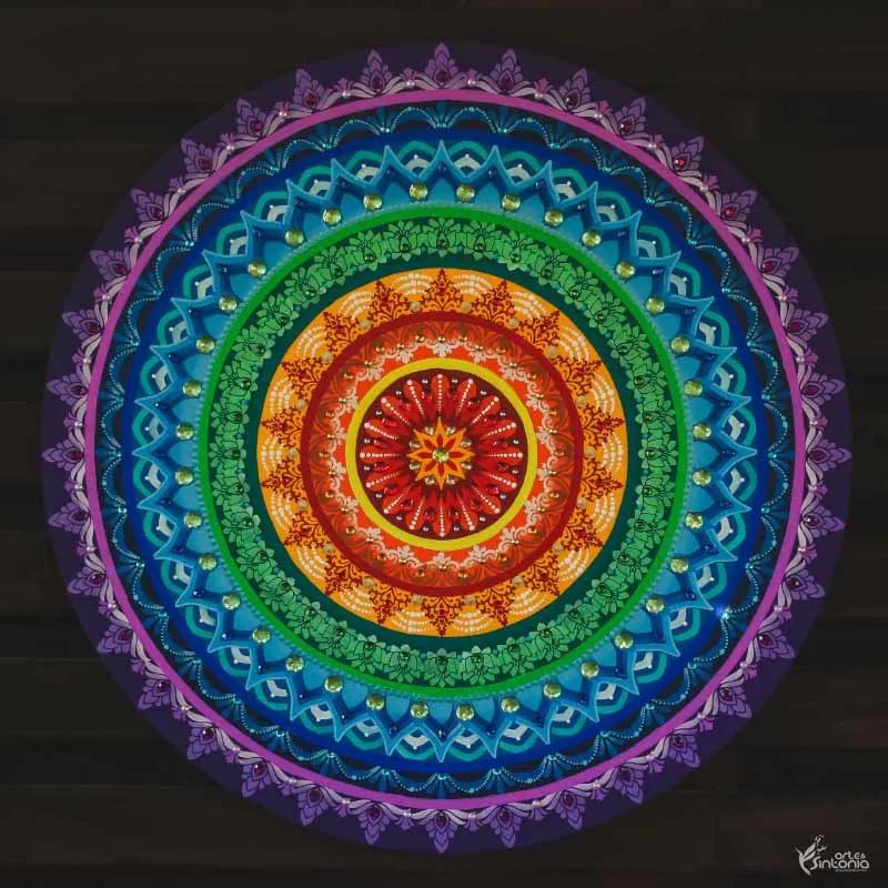 Mandala Colorida 7 Chakras 90cm