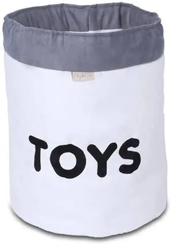 Cesto Organizador Toys Off White e Cinza