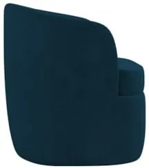 Poltrona Giratória Decorativa para Sala Dandara Z08 Veludo Azul - Mpoz