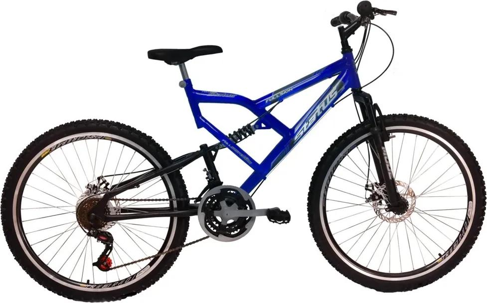 Bicicleta Status Bike Aro 26 18v Dupla Susp. (Freio à Disco) - Azul