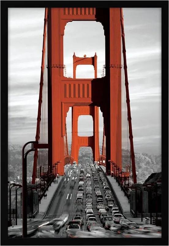 Quadro Decorativo Poster Ponte Golden Gate Em San Francisco S/ Vidro 60x90cm