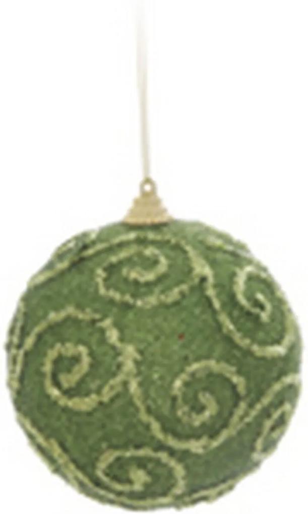 Bola de Natal Para Pendurar Árvore Natal 8Cm Verde 6 Peças