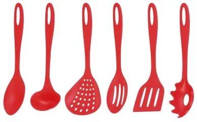 Jogo de Utensílios 6 Peças Utily Vermelho Domama