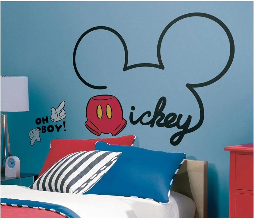 Adesivo Decorativo Tudo Sobre Mickey Gigante Preto RoomMates