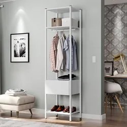 Guarda Roupa Closet 1 Gaveta 540A Oxford Branco - Artefamol