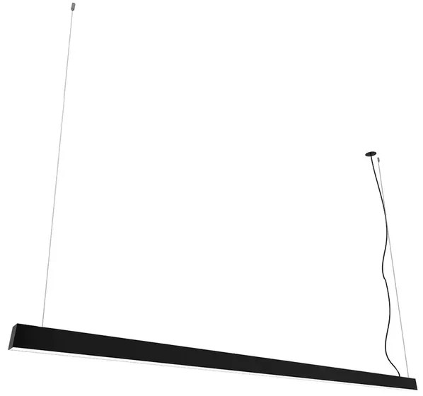 Pendente Led Aluminio Acrilico 53,4W 3000K Fit40 - PRETO