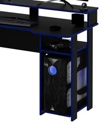 Mesa Para Computador Notebook Gamer ME4153 Preto/Azul - Tecno Mobili