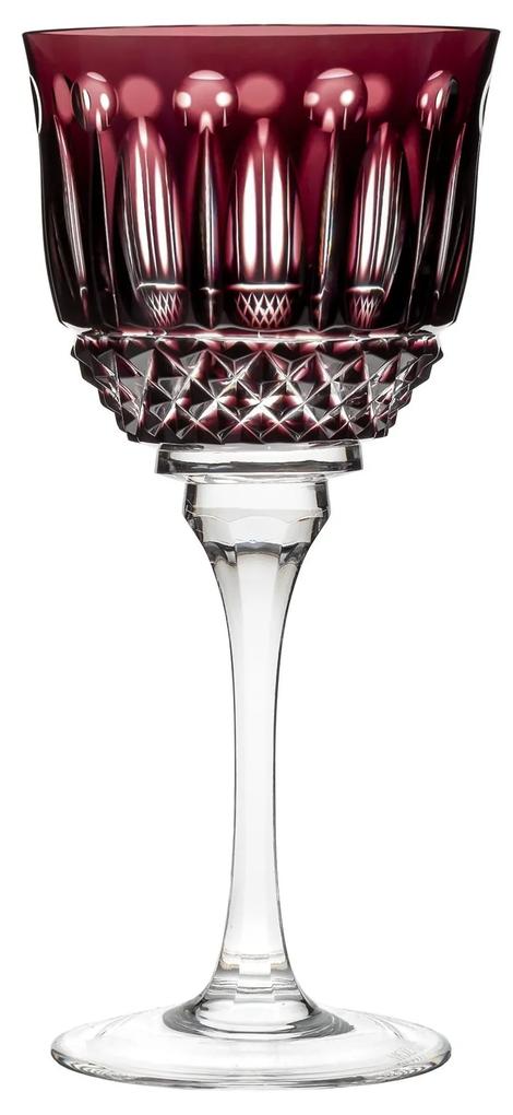 Taça de Cristal Lapidado P/ Vinho Tinto Ametista - 69