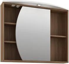 Armário de Banheiro com Espelho Duna 80cm Nogal/Branco - Bosi