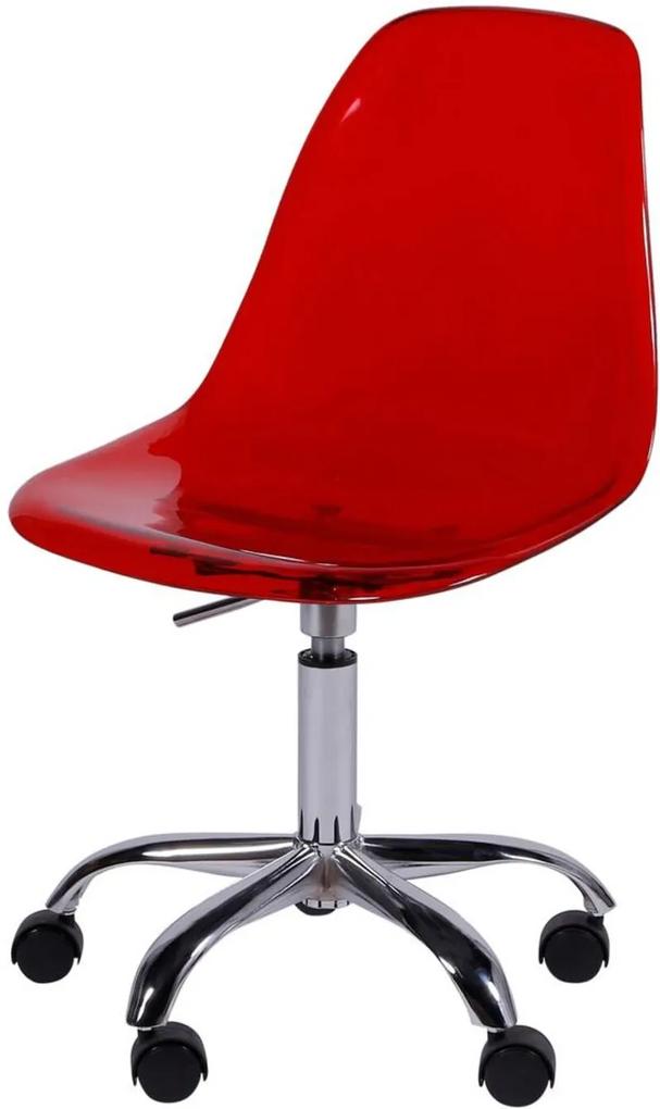 Cadeira Oia Decor Rodizio Vermelho