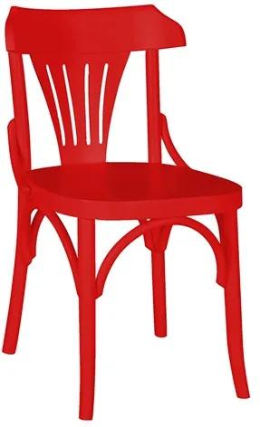 Cadeira Merione em Madeira Maciça - Vermelho