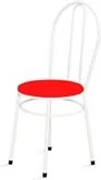 Cadeira Baixa 0.134 Redonda Branco/Vermelho - Marcheli