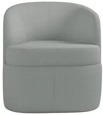 Kit 2 Poltronas Giratória Decorativa para Sala Dandara K04 Bouclê Cinz