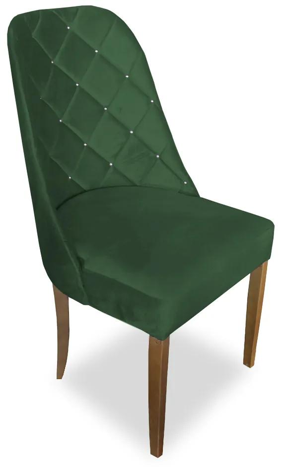 kit com 4 Cadeiras de Jantar Dublin Suede Verde Bandeira