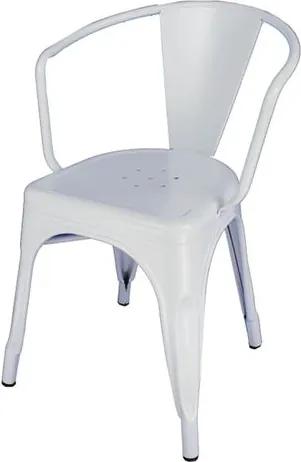 Cadeira Iron Tolix MKC-002 Com Braco Cor Branco - 22161 Sun House