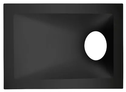 Plafon Embutir Aluminio Square 13,2Cm - PRETO