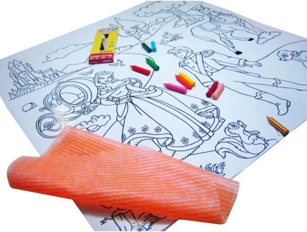 Tapete p/ colorir Kits for Kids - Reino Encantado - Branco