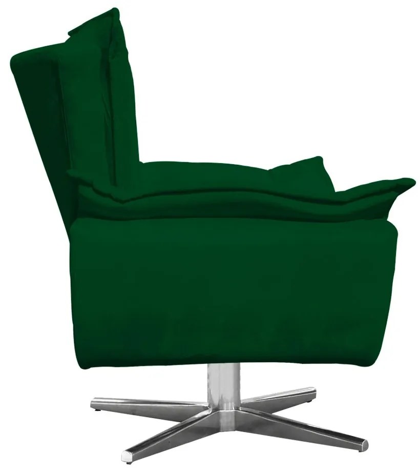 POLTRONA GIRATORIA OPALA SUEDE VERDE BAS