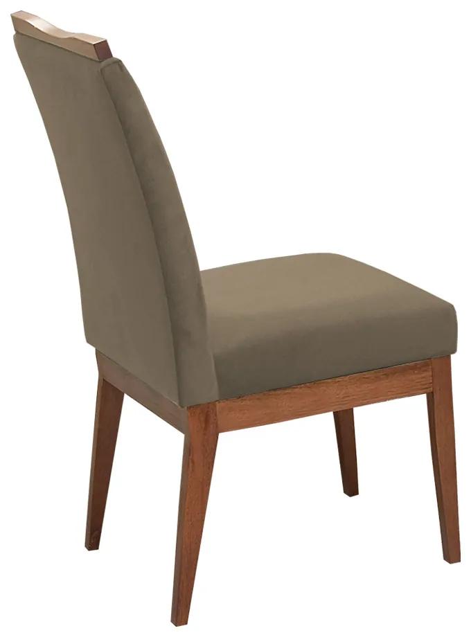 Cadeira Decorativa Leticia Veludo Cappuccino - Rimac
