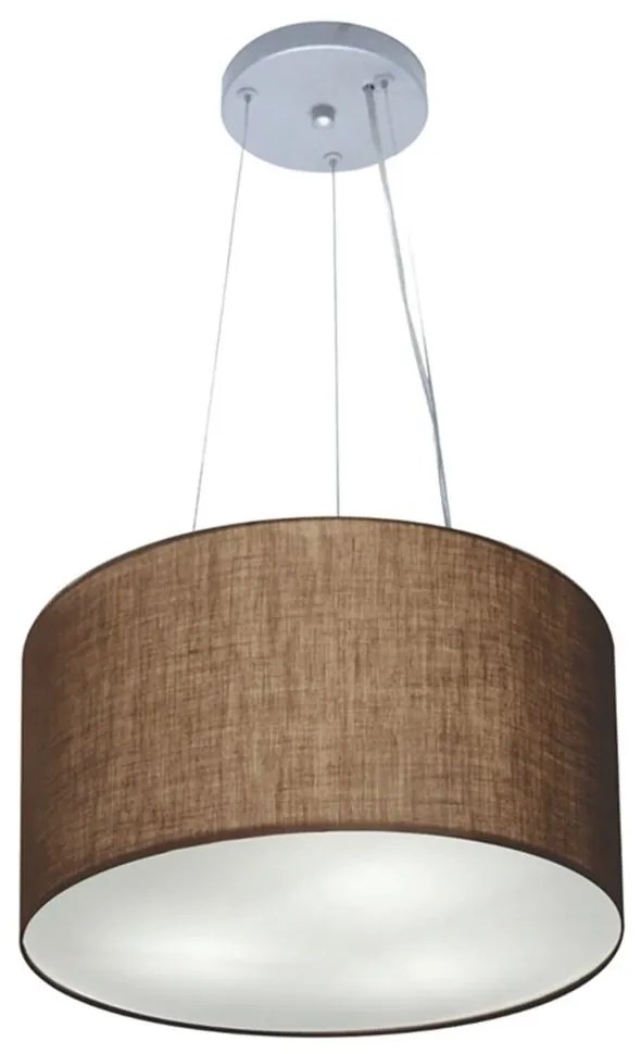 Lustre Luminária Pendente Cupula em Tecido MD-39801 - Bivolt - Para 3-Lâmpadas E27 - Lustres Vivare