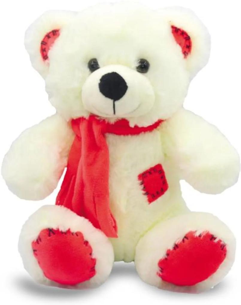 Urso de Pelúcia com Cachecol 25cm - Vermelho - Unik Toys