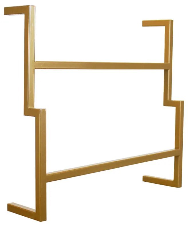 Porta Toalha de Rosto Industrial Metálico Dourado 35 cm - D'Rossi