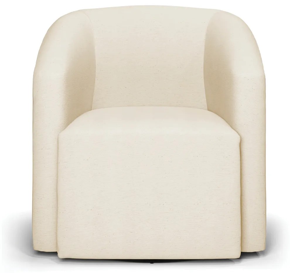 Poltrona Decorativa Base Giratória Kit 2 Stella Max Linho D03 - D'Rossi - A19 Bege