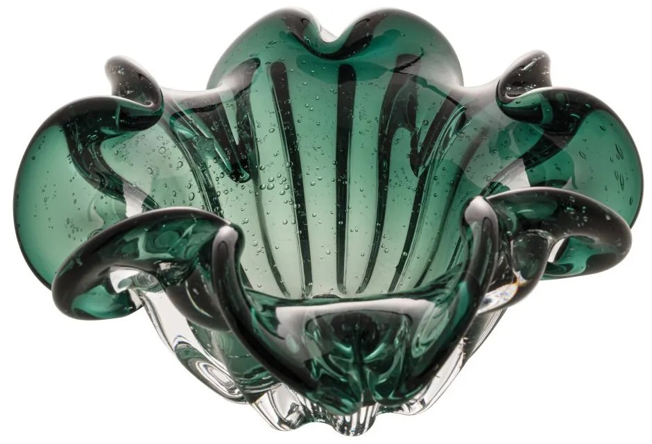 Centro De Mesa De Vidro Italy Verde Esmeralda 21x10cm 29002 Wolff