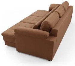 Sofá Retrátil 3 Lugares Para Sala 297cm Dijon Couro Mel S07 - Mpozenat