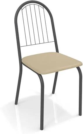 Cadeira Banner em Metal Preto - Nude